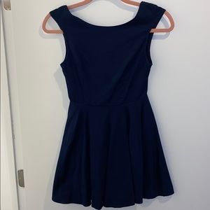 Navy Blue Mini Dress by TOBI